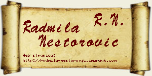 Radmila Nestorović vizit kartica